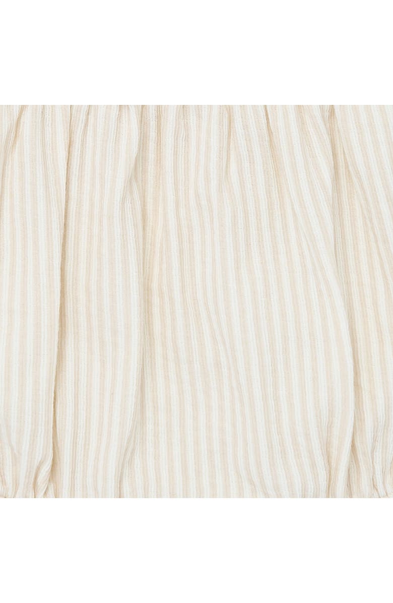 Modern Moments<sup>™</sup> by Gerber Ruffle Bubble Romper, Alternate, color, Taupe Stripe