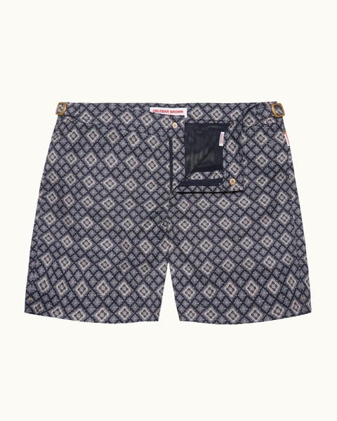 Bulldog Printed Mid-Length Swim Shorts