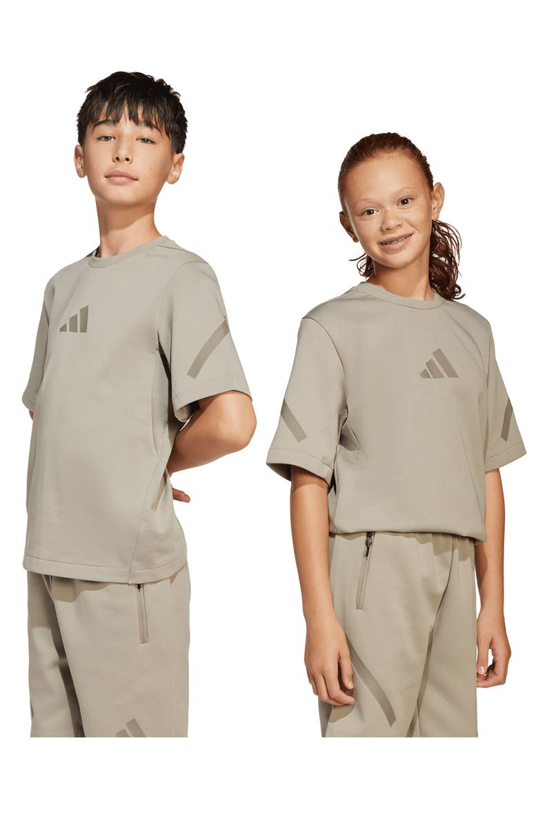 adidas Originals Kids' Z.N.E. Oversize Logo Graphic T-Shirt, Alternate, color, 