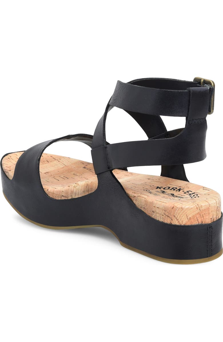 Kork-Ease<sup>®</sup> Yadira Ankle Strap Platform Sandal, Alternate, color, Black Leather