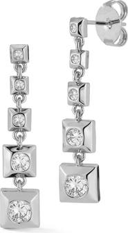 GLAZE JEWELRY Cubic Zirconia Linear Drop Earrings