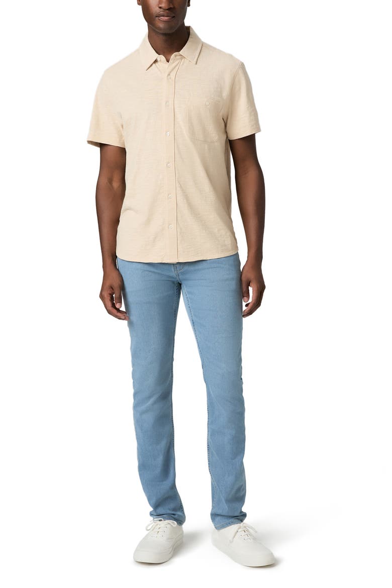 Carillo Short Sleeve Button-Up Shirt, Alternate, color, PALE KHAKI