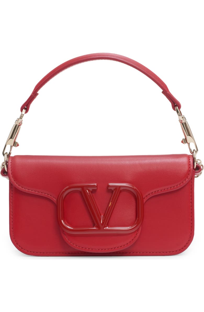Valentino Garavani Small Locò Leather Shoulder Bag, Main, color,