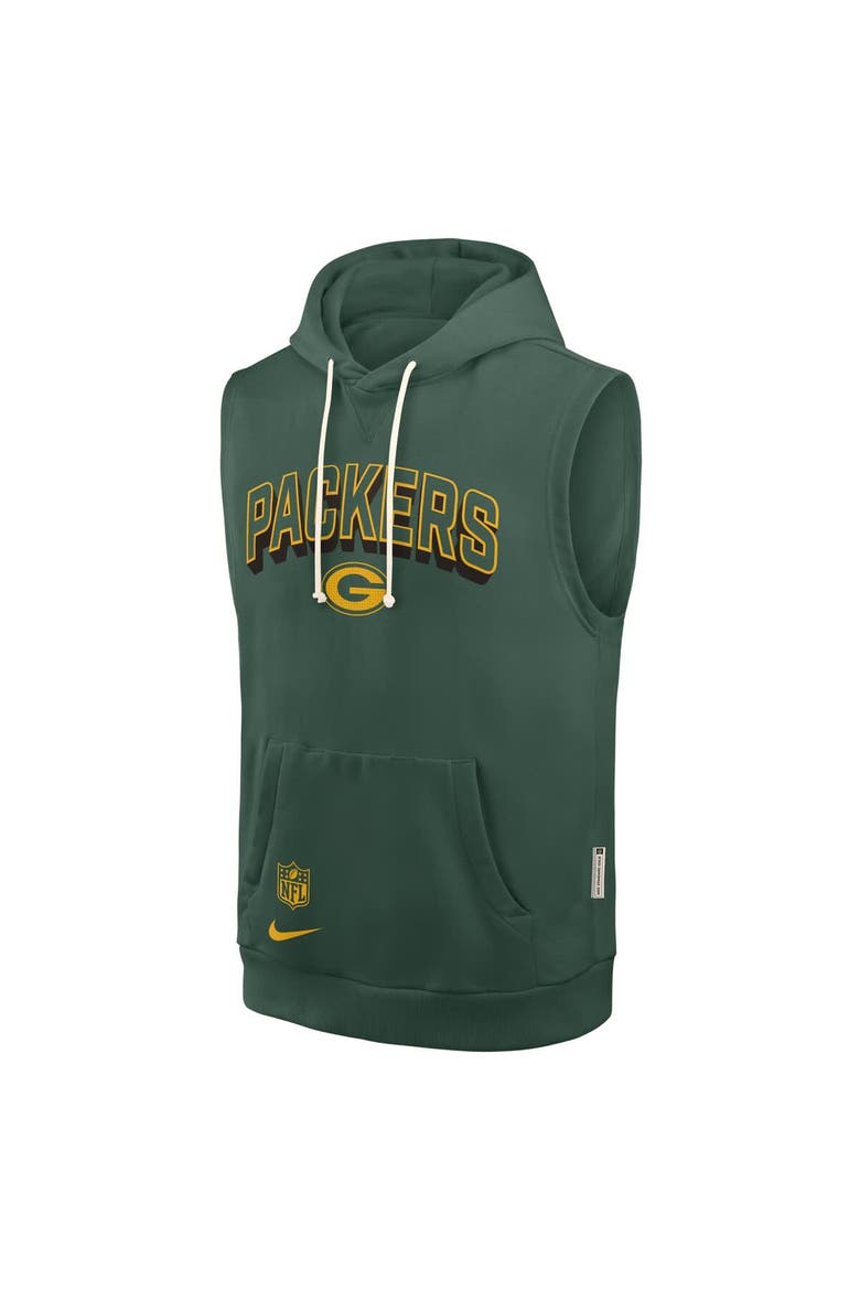 Men's Nike Green Green Bay Packers Sideline Performance Sleeveless Pullover Hoodie, Alternate, color, Green