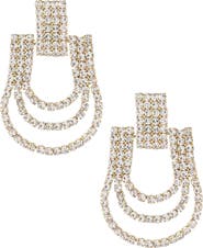 Ettika Crystal Door Knocker Earrings
