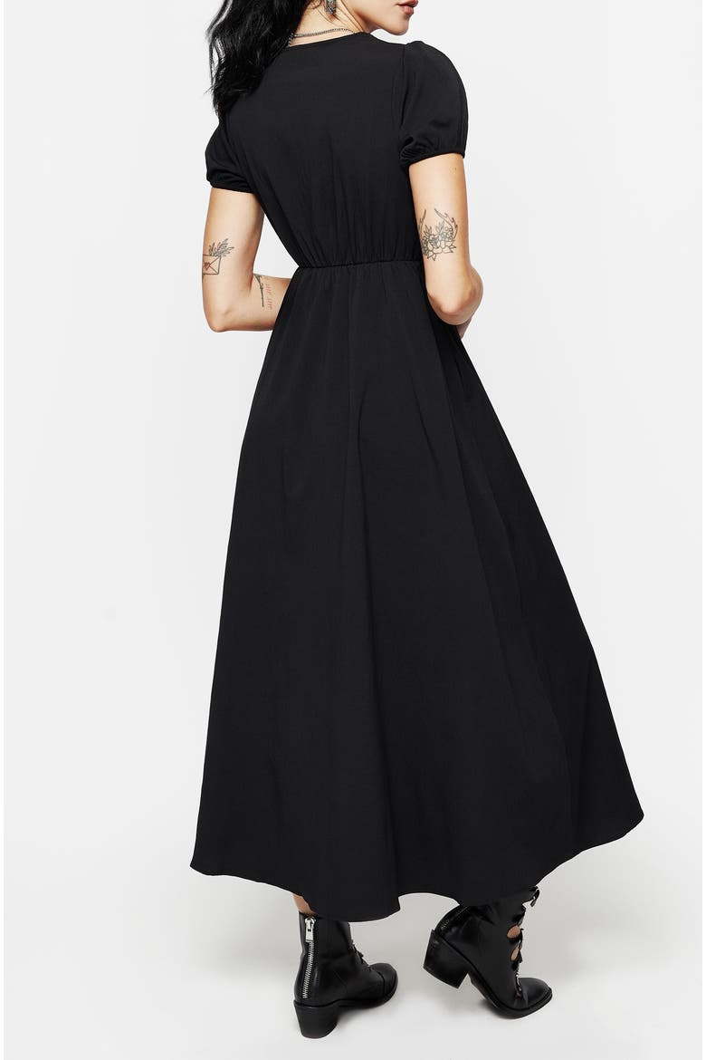 Taissa Lace Button Up Midaxi Dress, Alternate, color, Black