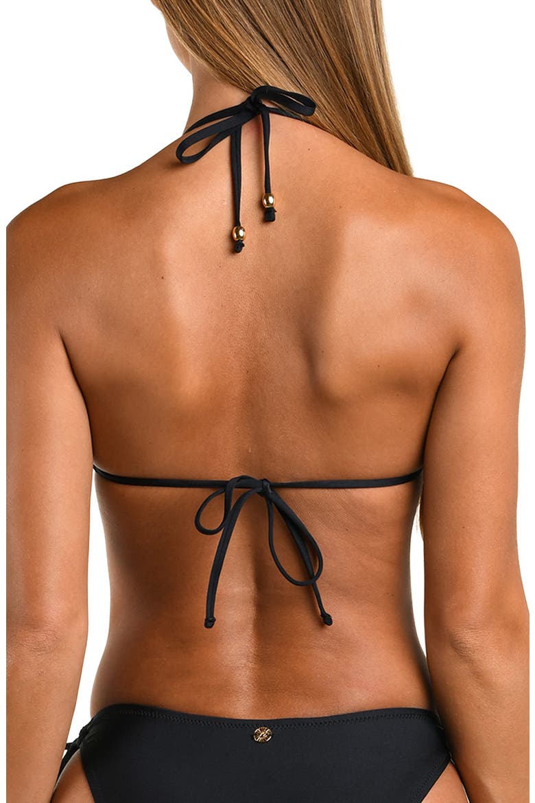 Sunshine Solids Triangle Bikini Top, Alternate, color, BLACK