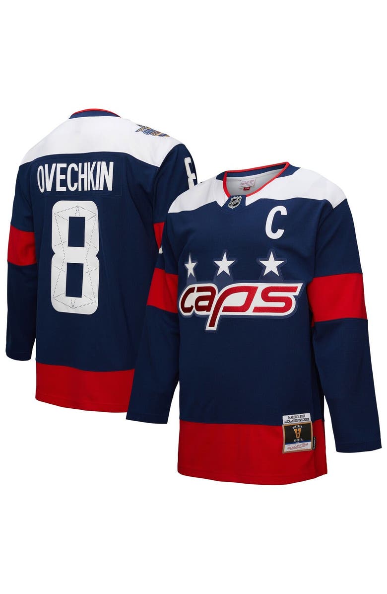 Mitchell & Ness Men's Mitchell & Ness Alexander Ovechkin Navy Washington Capitals Power Play Jersey, Alternate, color, Navy