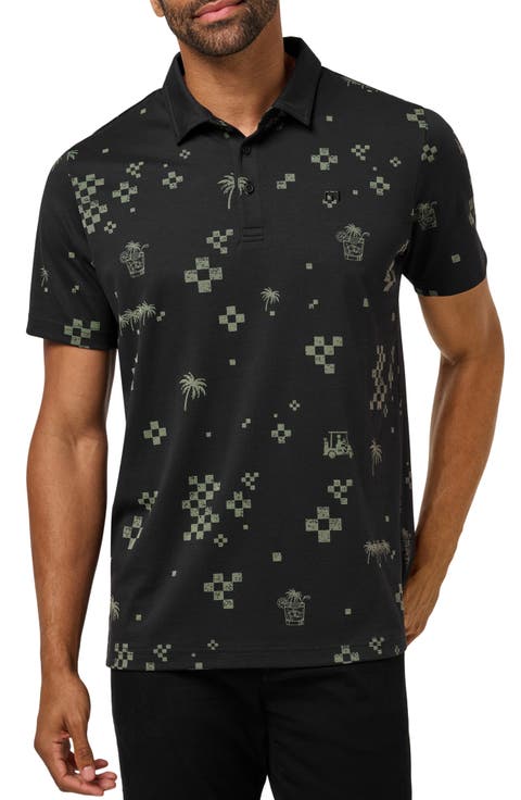 Beverage Cart Print Polo