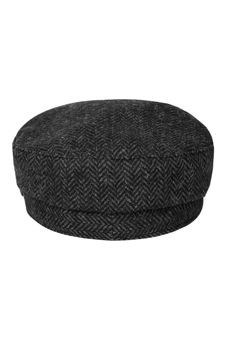 Herringbone Brim Cap, Alternate, color, CHARCOAL/ BLACK