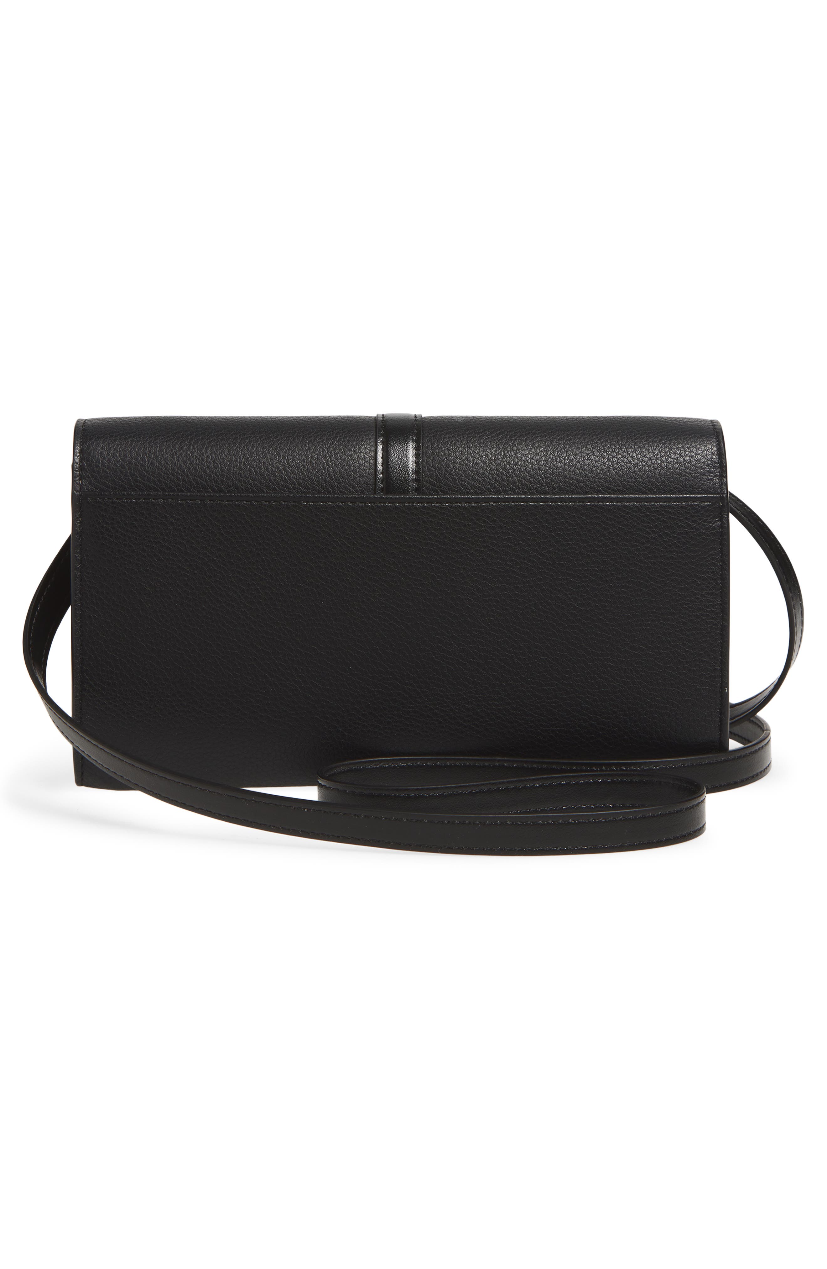 Ryder Faux Leather Crossbody Clutch, Alternate, color, BLACK