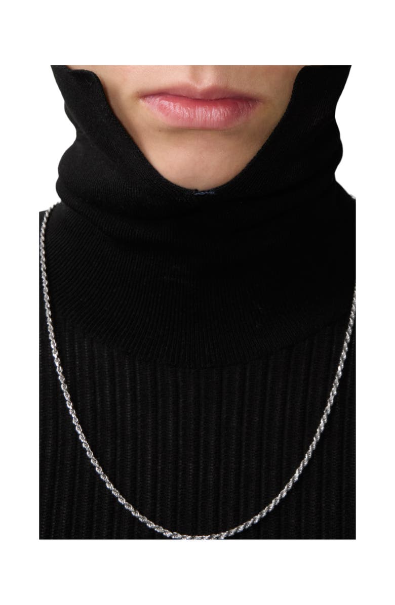 Burberry Shield Lock Necklace, Alternate, color, Silver