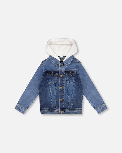 Deux Par Deux Cotton Top and Pants Set - Light Blue fog Pine