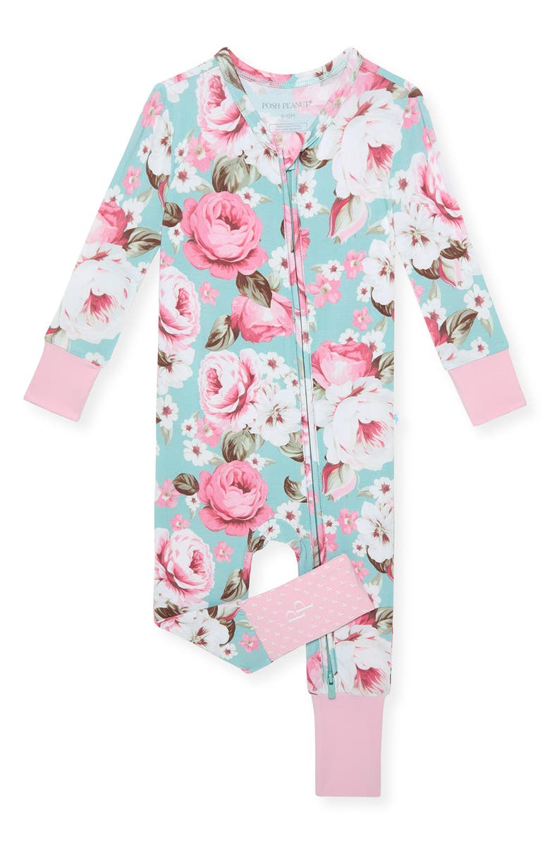 Posh Peanut Fitted Convertible Footie Pajamas, Main, color, 