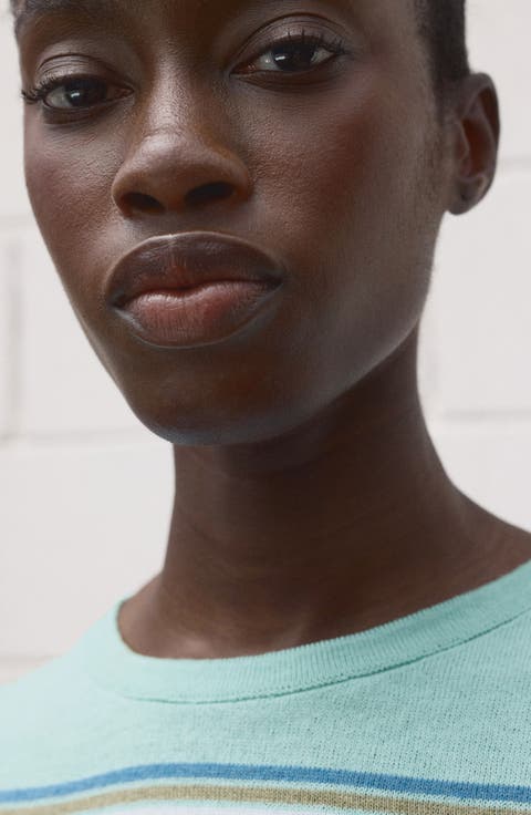 Stripe Short Sleeve Knit Shirt