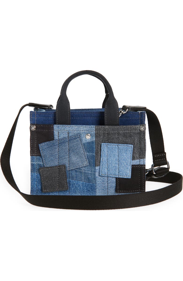 COACH Patchwork Denim Cargo Tote 20, Alternate, color,