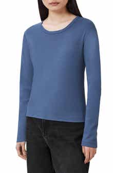 AllSaints Stevie Long Sleeve Organic Cotton T-Shirt
