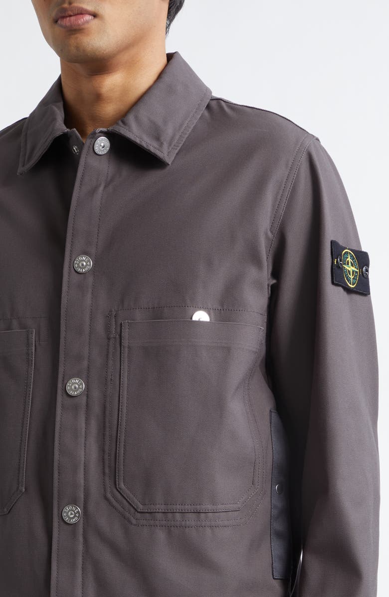 Stone Island Cotton Canvas Jacket, Alternate, color, Charcoal