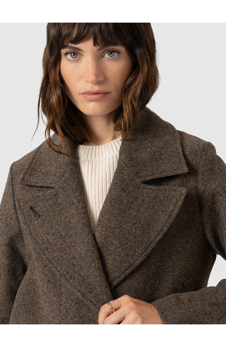 Saint + Sofia Hampton Coat, Alternate, color, Brown Chevron