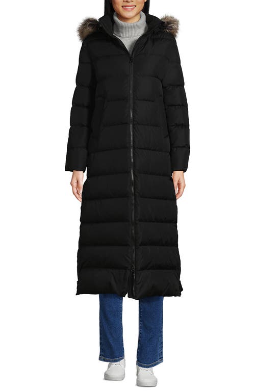 Lands' End Down Maxi Winter Coat In Black