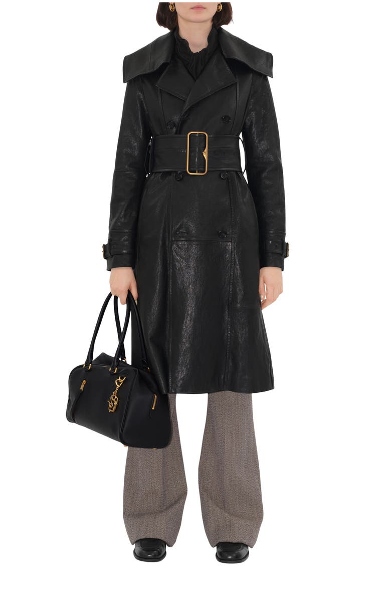 Burberry Leather Coat, Main, color, 