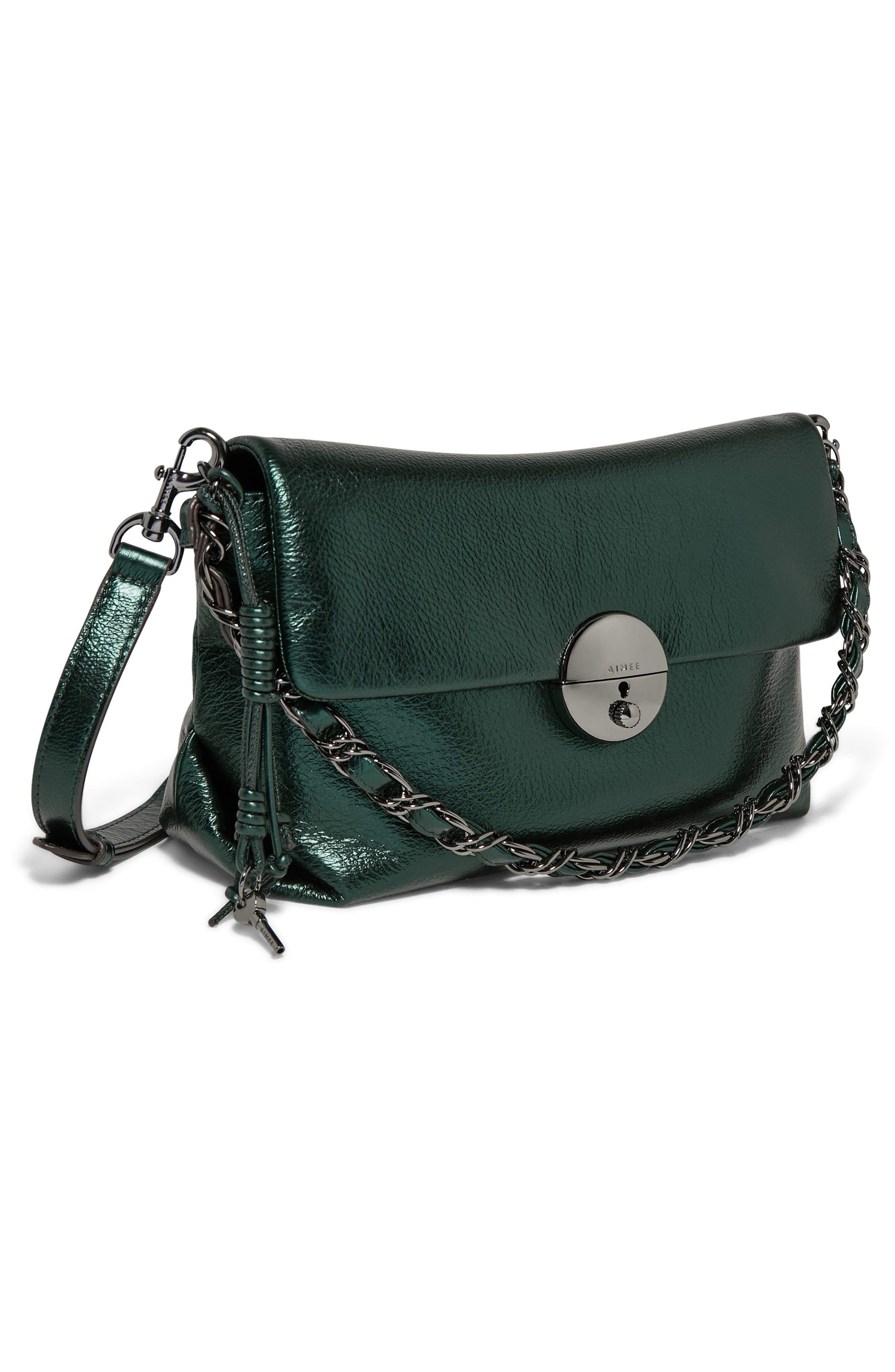 Ricci Convertible Shoulder Bag, Alternate, color, METALLIC FOREST