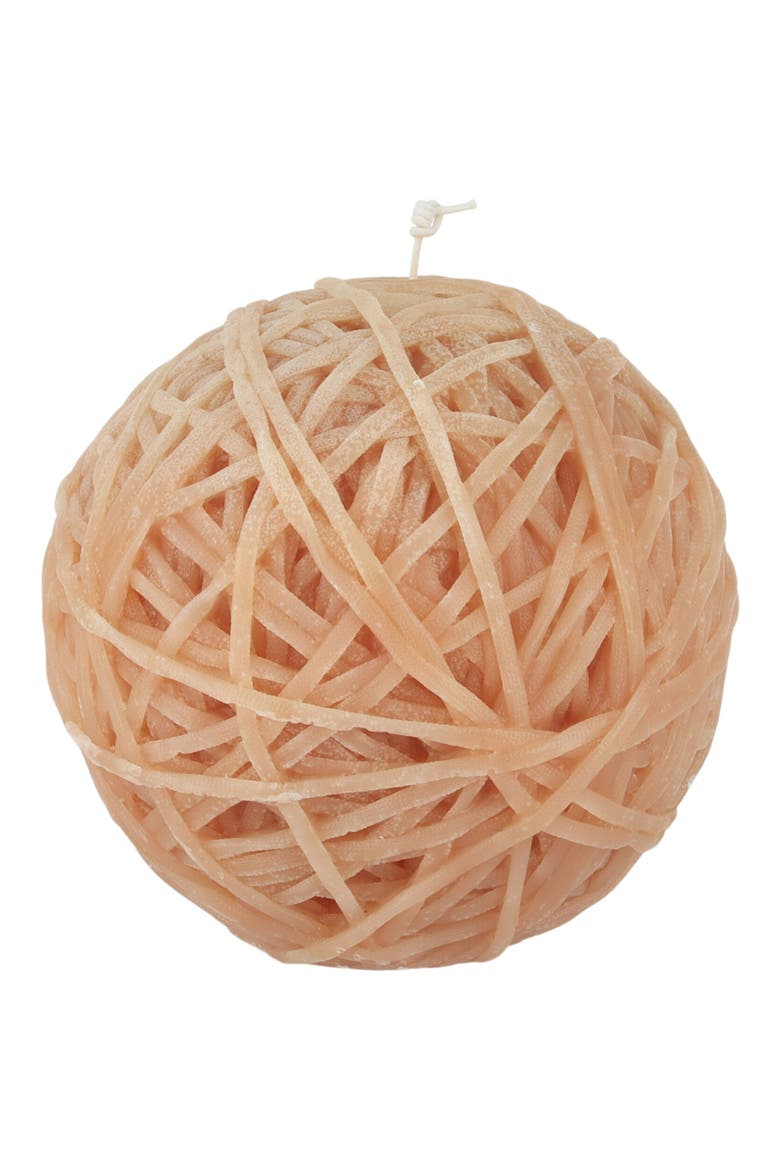 Gomitolo Large Candle, Main, color, OCHRE YELLOW
