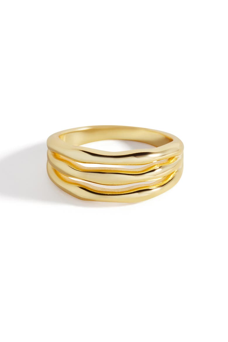 Gold Triple Ring, Alternate, color, 18k Gold Over Sterling Silver