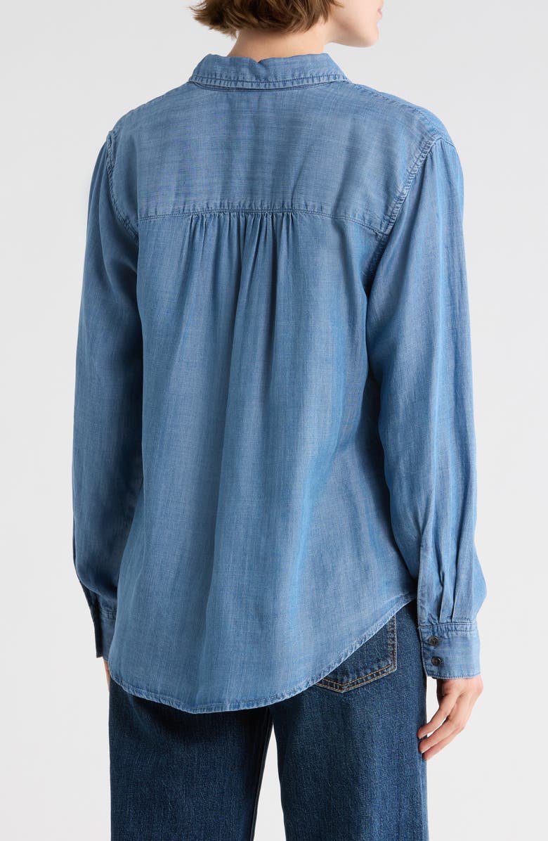 Splendid Chambray Button-Up Shirt, Alternate, color, Indigo Blue