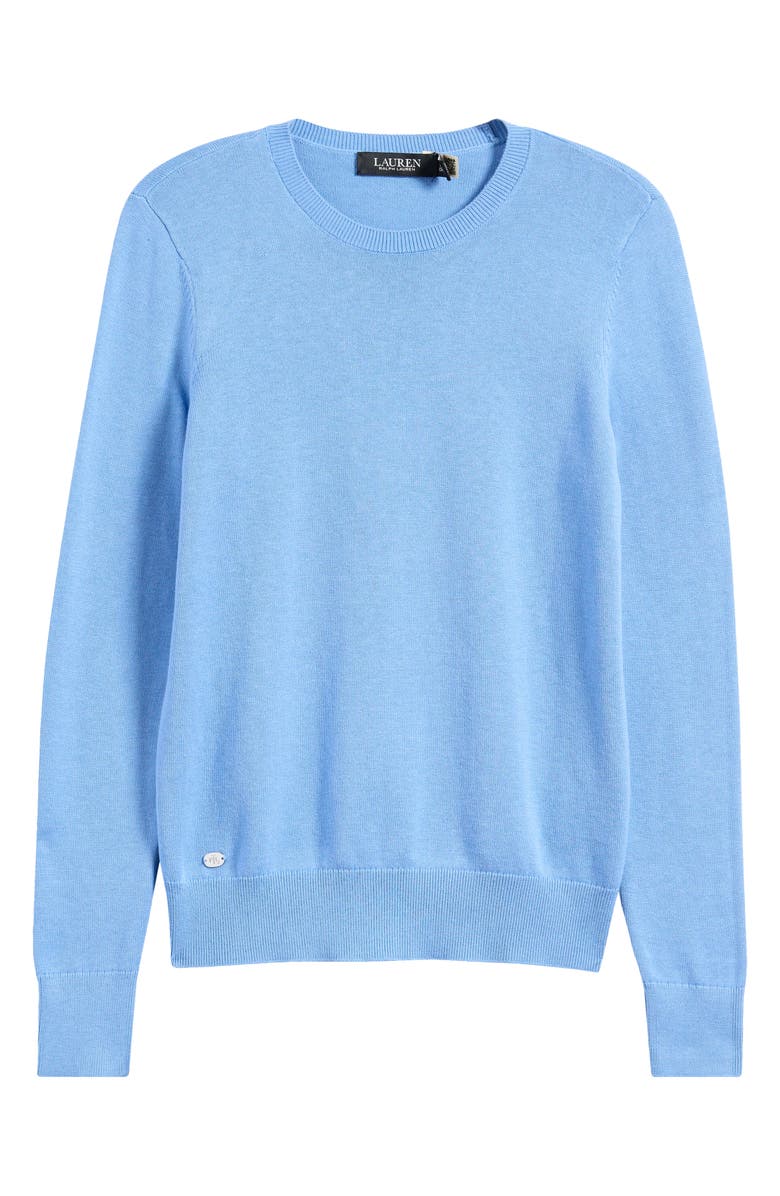 Lauren Ralph Lauren Cotton Blend Sweater, Alternate, color, Sky Blue