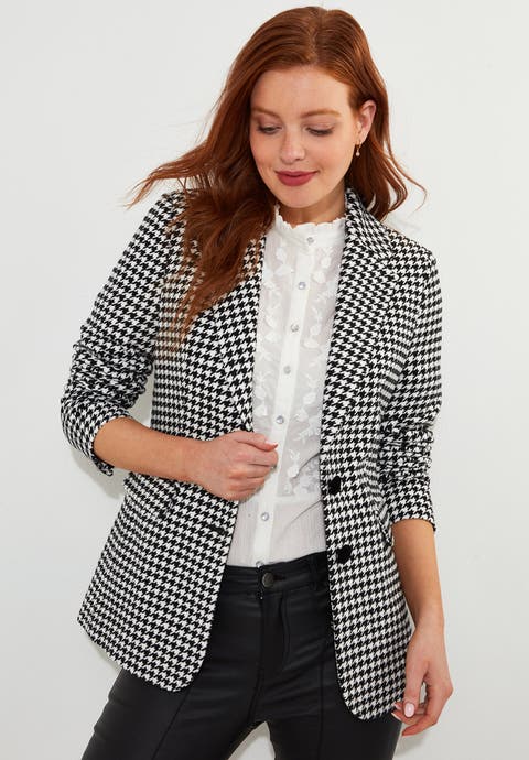 Notch Lapel Blazer (Plus)