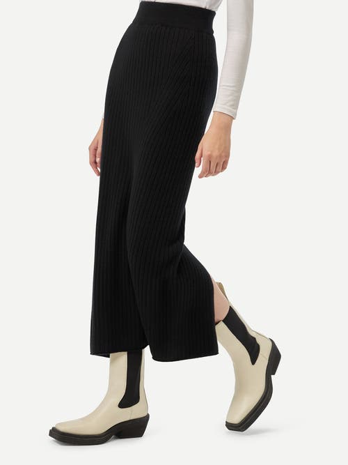 Gobi Mongolian Cashmere Cashmere Midi Skirt In Black