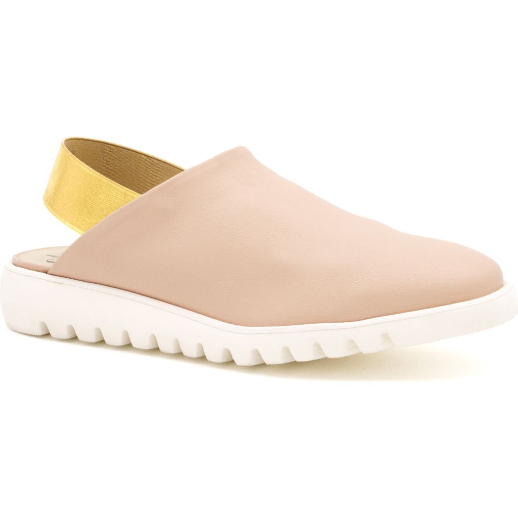 Amalfi By Rangoni Elettrona Slingback Flat In Beige Parm/gold Elastic