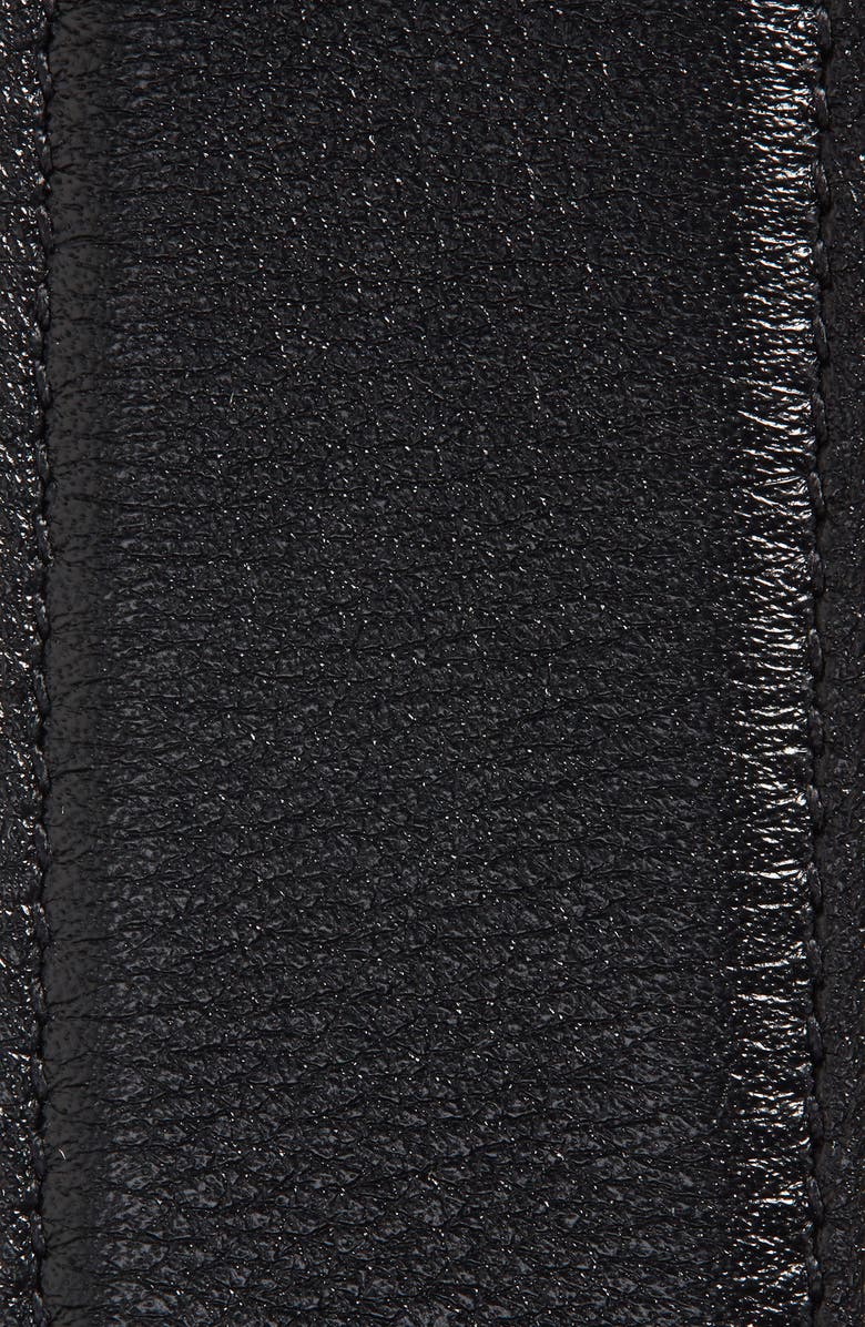 Saint Laurent Laque YSL Monogram Leather Belt, Alternate, color, Nero