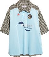Martine Rose Mixed Media Oversize Polo