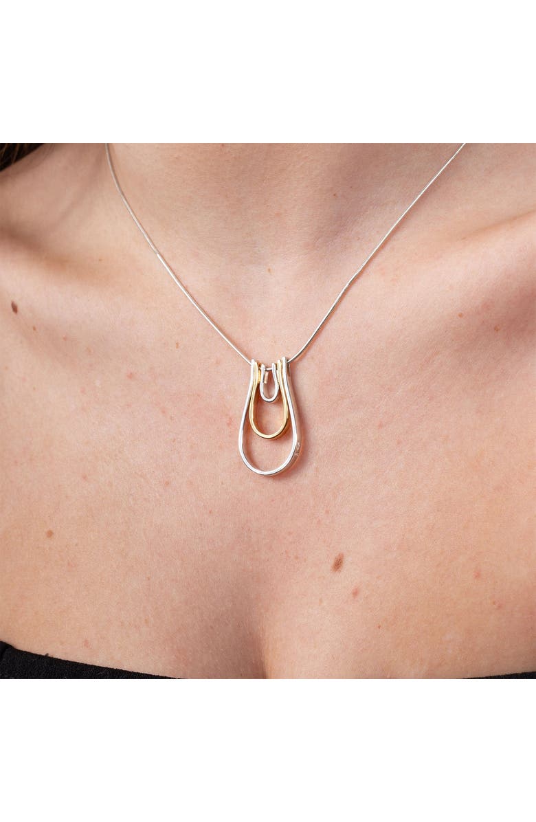 Lucy Quartermaine Horse Shoe Tri Pendant, Alternate, color, Sterling Silver