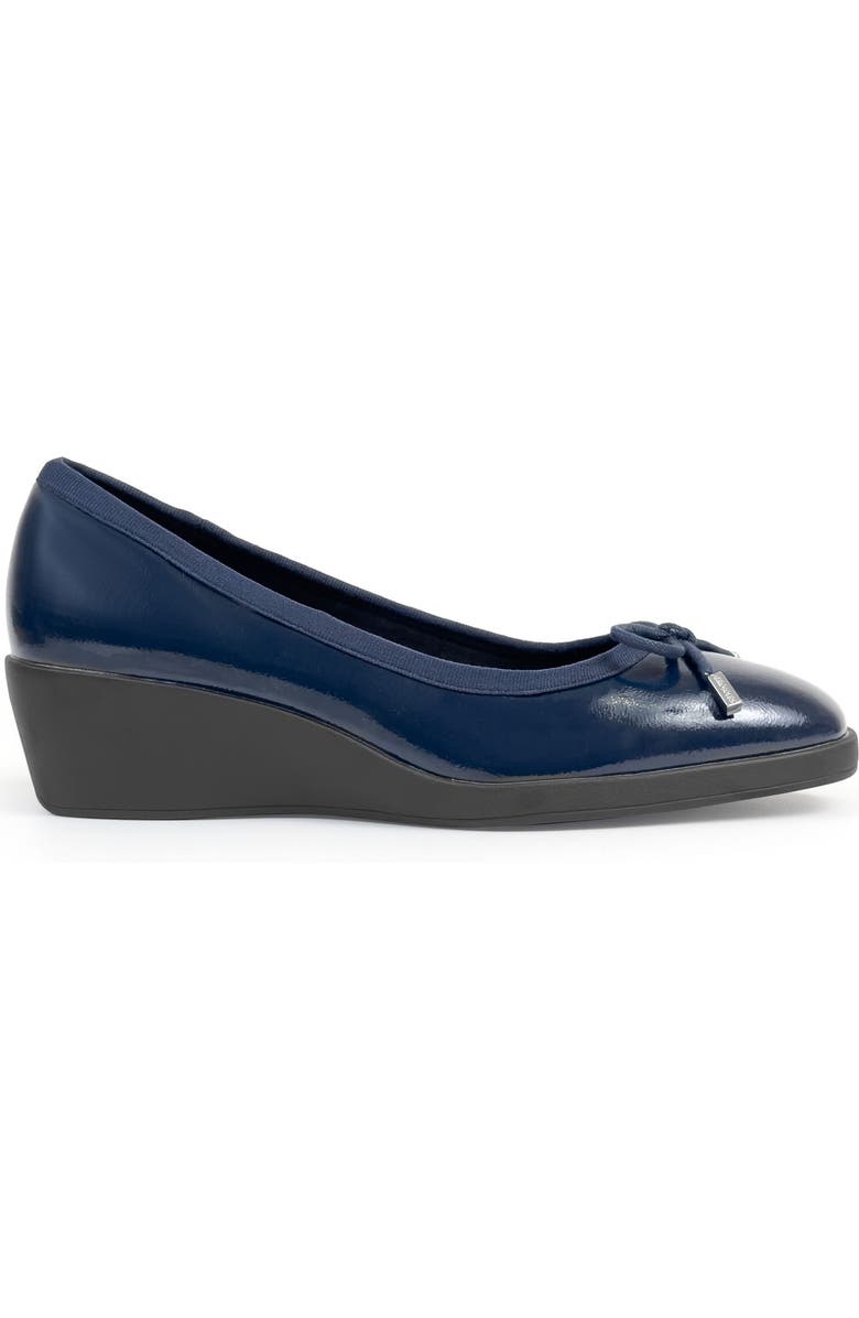 Aerosoles Tema Ballet Wedge Pump, Alternate, color, Navy Crinkle Faux Leather