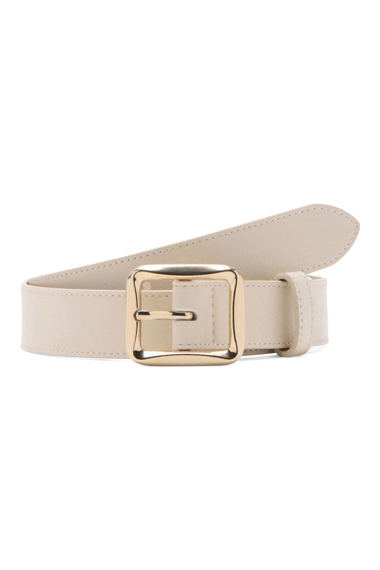 Square Buckle Belt, Main, color, ECRU