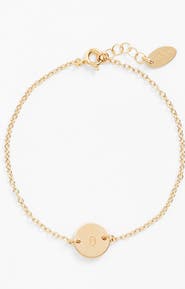 Nashelle Initial Mini Disc Bracelet