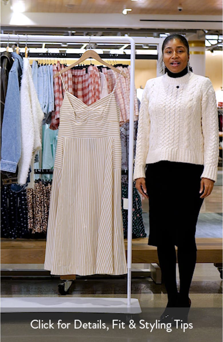 Amanda Stripe Cotton Blend Poplin Sundress, sales video thumbnail