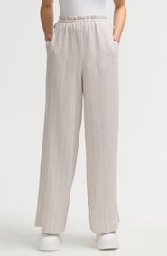 NVLT Side Waist Tie Wide Leg Pants