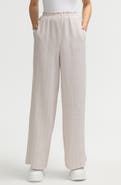 NVLT Side Waist Tie Wide Leg Pants