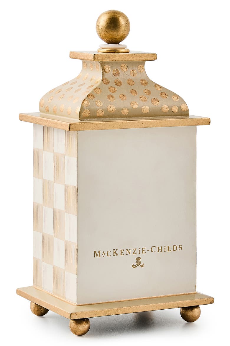 Mocha Check Desk Clock, Alternate, color, BEIGE/WHITE