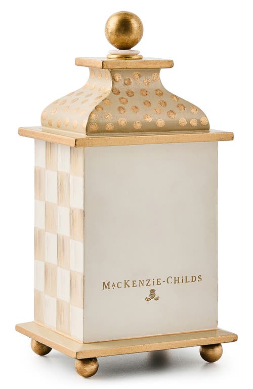 Mackenzie-childs Mackenzie Childs Mocha Check Desk Clock In Neutral