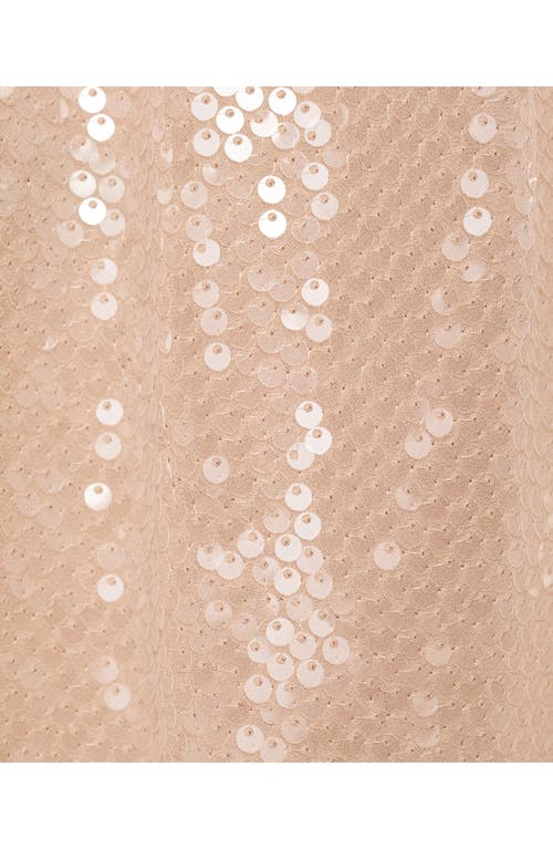 Mango Sequin Halter Cocktail Dress In White