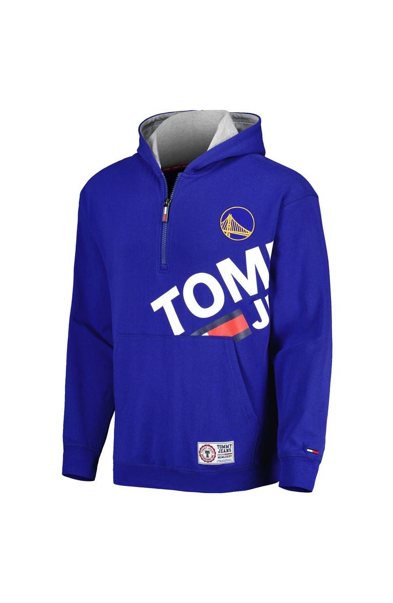 TOMMY JEANS Men's Tommy Jeans Royal Golden State Warriors Bernard Half-Zip Hoodie, Alternate, color, Royal