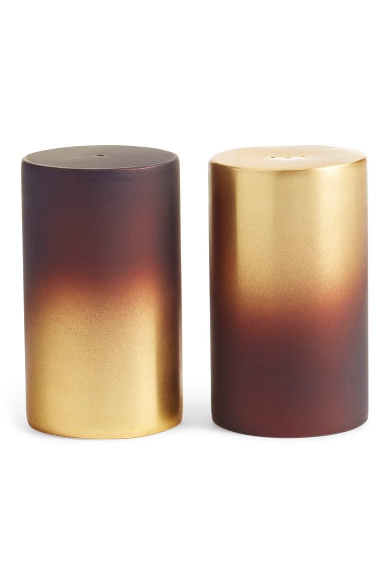 at Home Salt & Pepper Shaker Set, Main, color, BRASS
