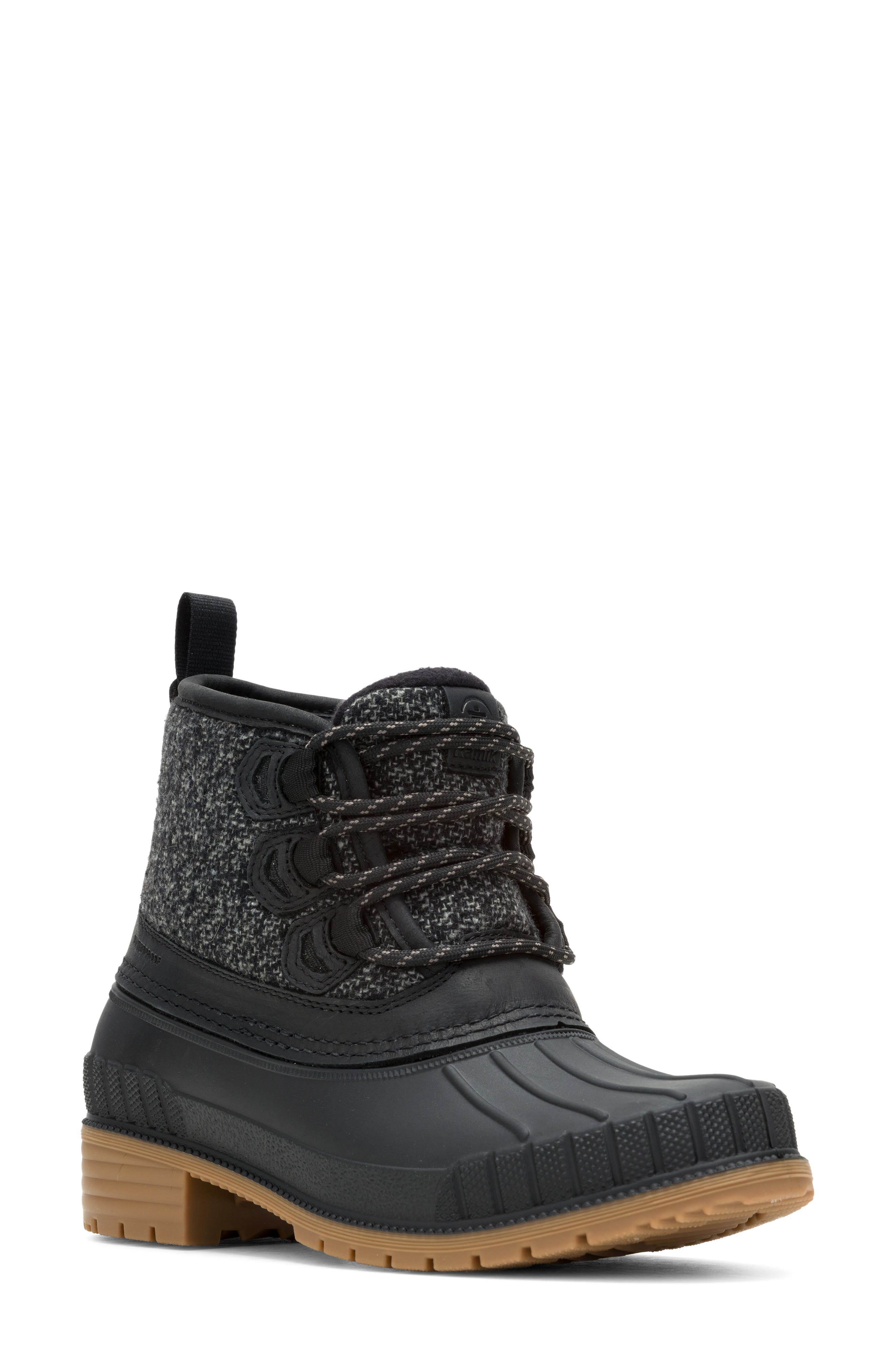 Sienna Lo Waterproof Boot, Main, color, BLACK