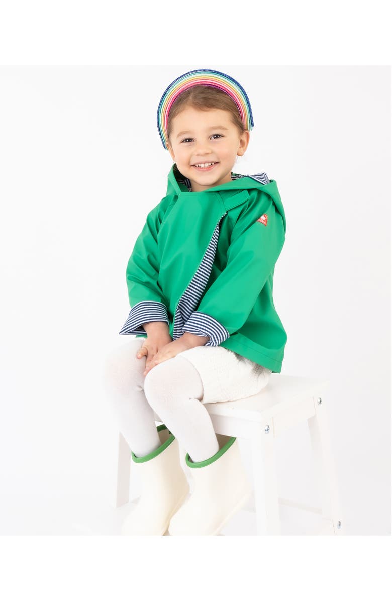 Widgeon Comfortable Hooded Favorite Rain Jacket, Alternate, color, Golf Green
