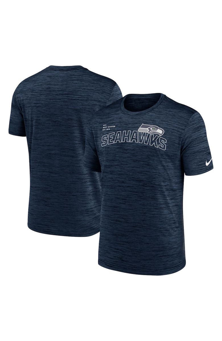 Nike Men's Nike College Navy Seattle Seahawks Velocity Arch Performance T-Shirt, Main, color, Navy